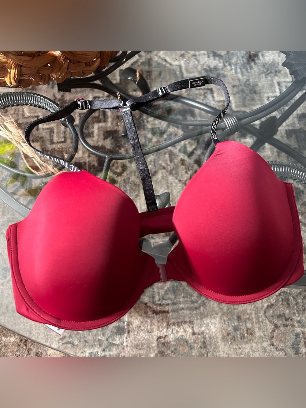 Victoria's Secret Lipstick Red T-back Push-up Bra